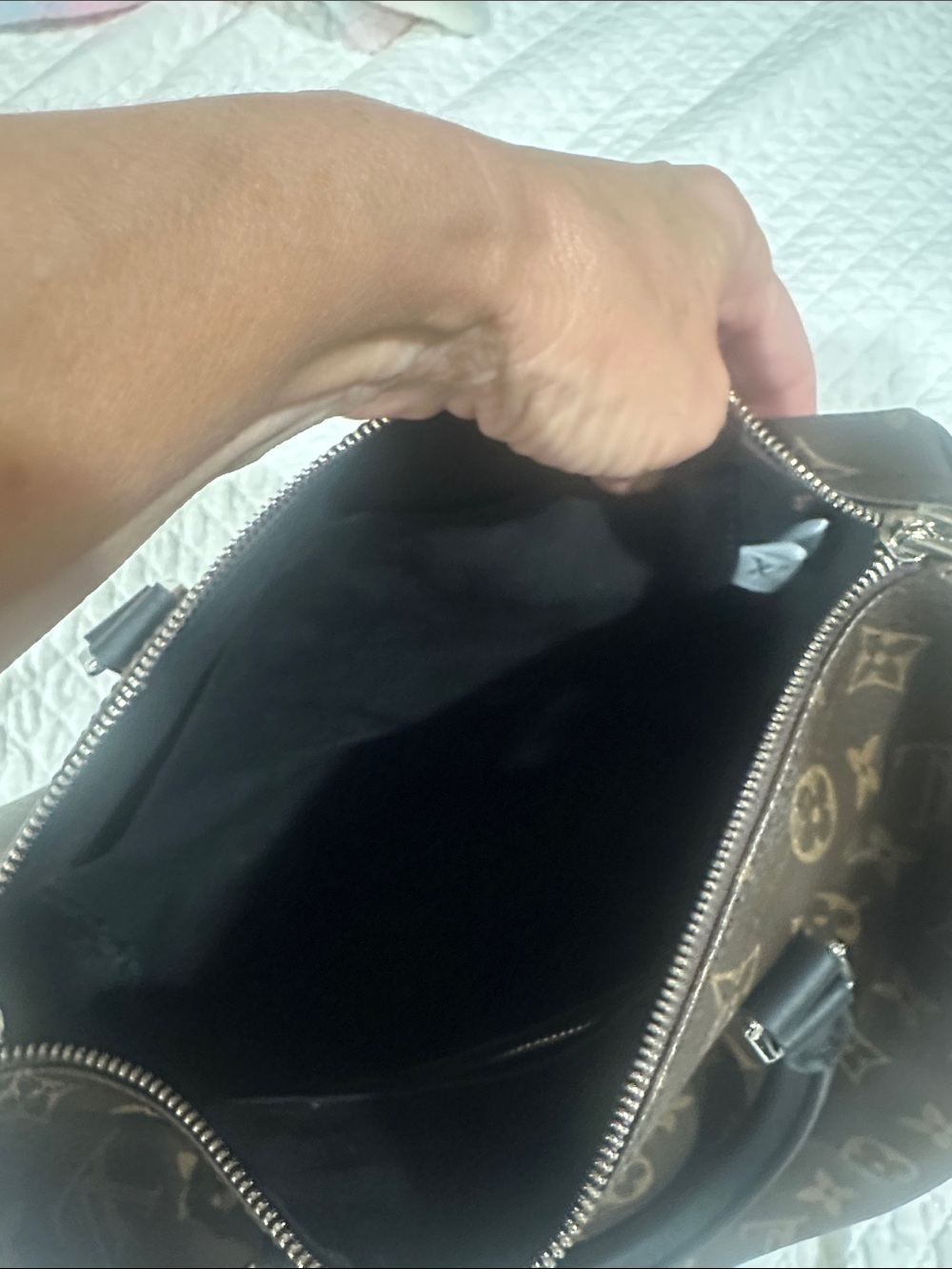 Monogram Canvas Satchel with Black Trim - Picture 7 of 7